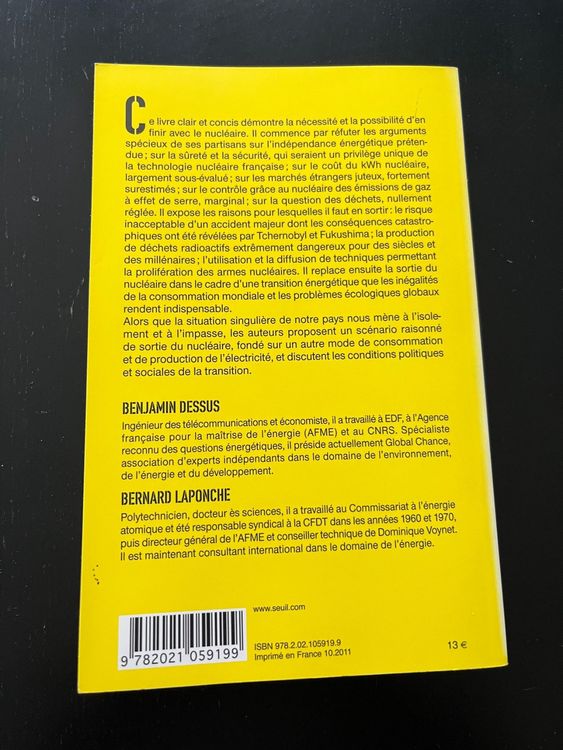 En Finir Avec Le Nucléaire Pourquoi Et Comment De B. Dessus | Kaufen ...