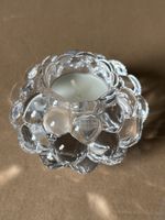 Orrefors Teelicht Halter Glas Bubble kugelfoermig guter Zust