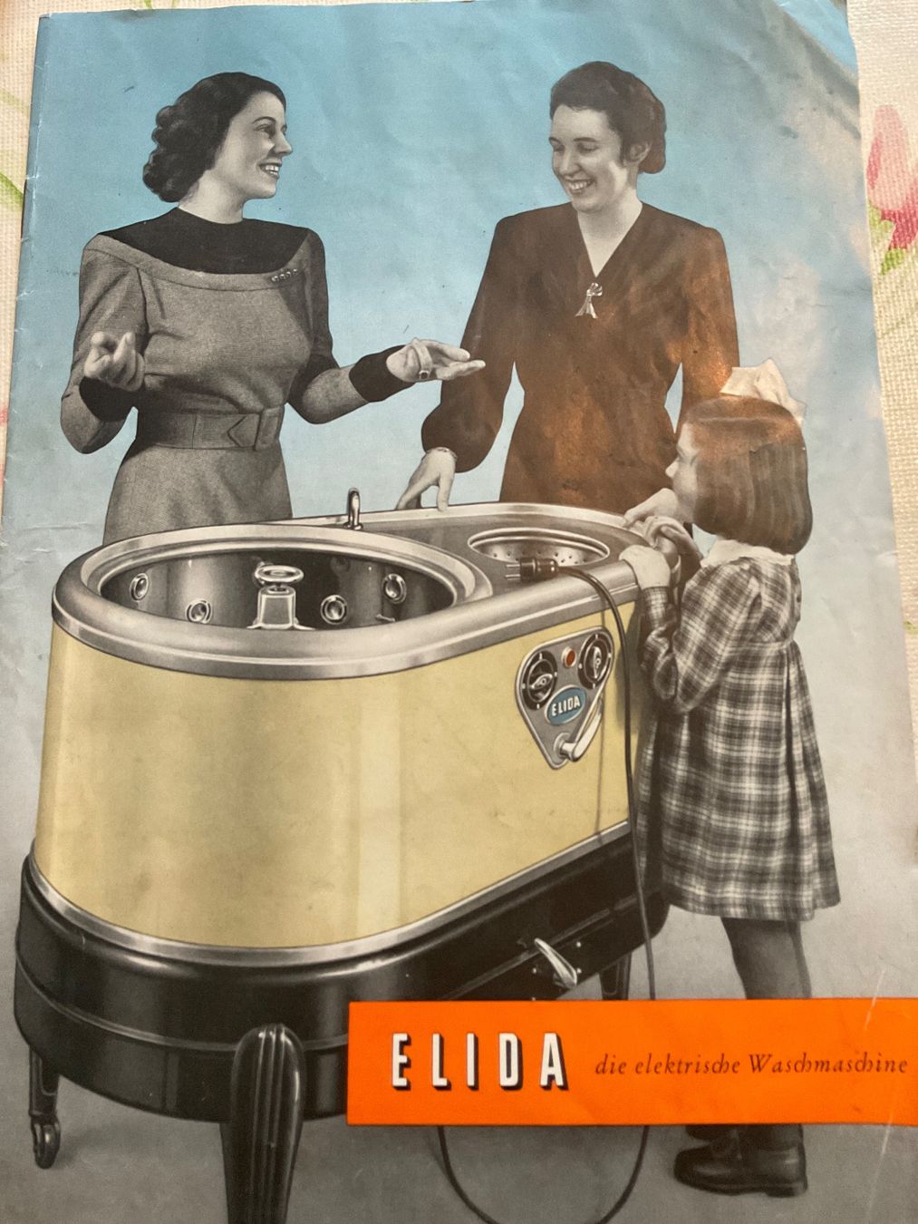 Documenti: Originale ELIDA Waschmaschine, Original Prospekt 1945 – Usato da Tecknau venduto da bleilaus 1