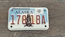 USA Nummernschild Motorrad Alaska