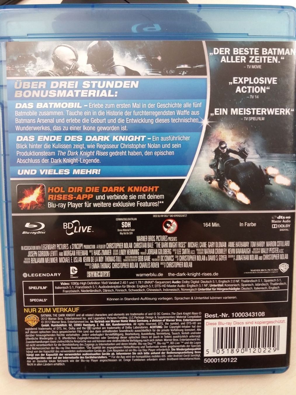 Tutti i DVDs: Blu-ray The Dark Knight Rises – Usato da Eiken venduto da Lashar 1