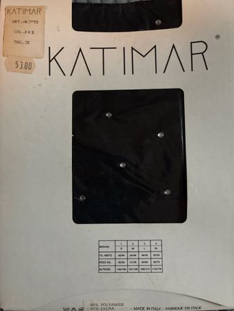 KATIMAR Damen Strumpfhose schwarz mit Strasssteinchen, Gr.L
