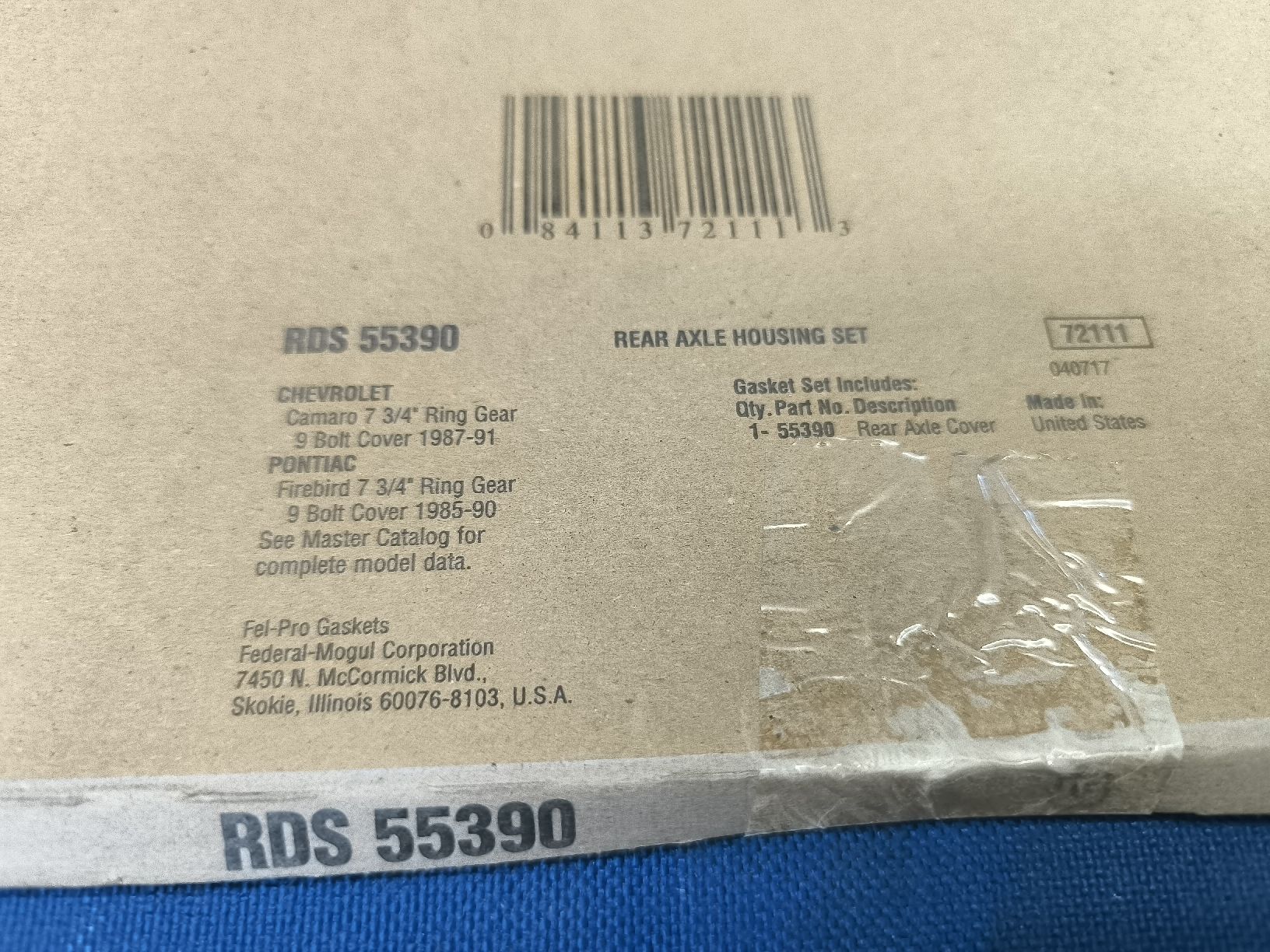 Tutti pezzi di ricambio auto: Fel-Pro RDS 55390 Dichtungsatz Differential neu Camaro Fireb – Nuovo e nell'imballaggio originale da Oberwil b. Zug venduto da Gto469 1