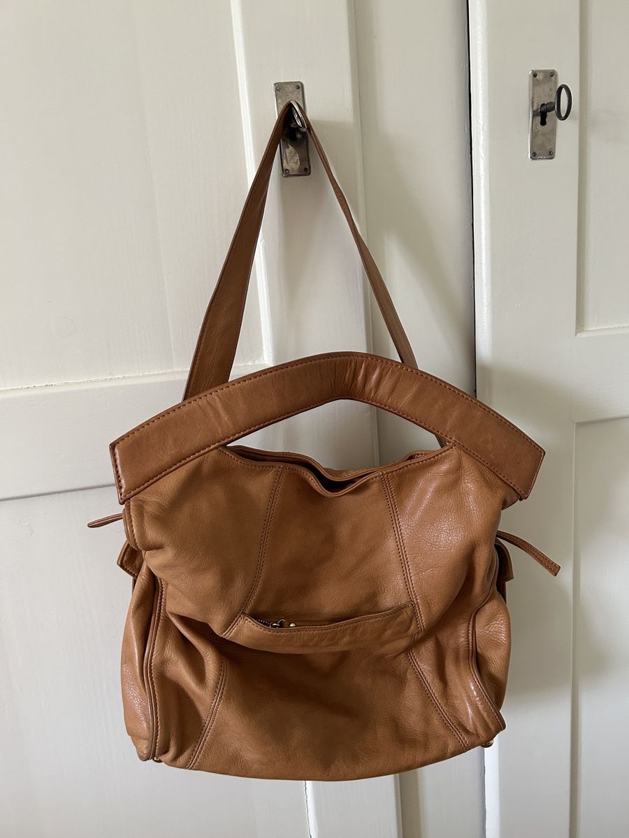 Maje Borse da donna: Tasche, hellbraun, 100% Leder von Maje – Usato da Bern venduto da ellebasiH 2
