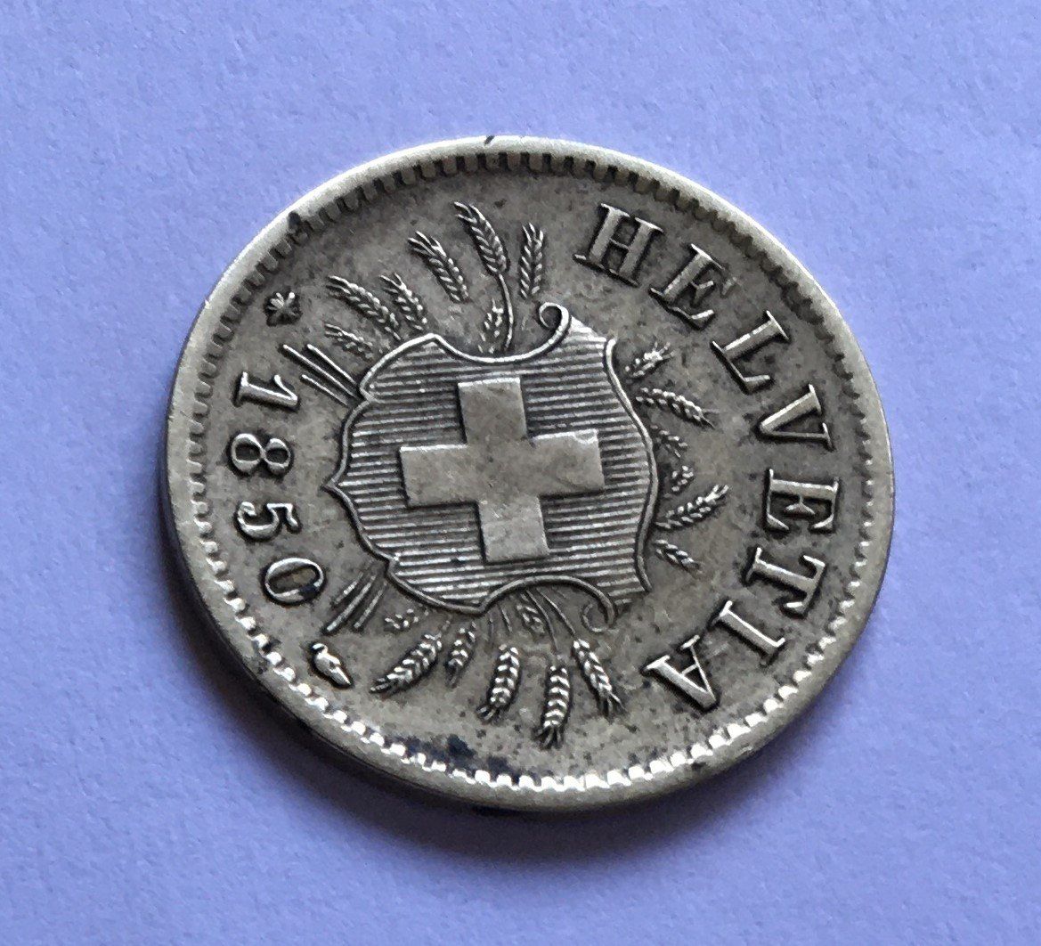 Toutes les monnaies: 1850 5 Rappen -unz – D'occasion à Kirchberg SG par Helveticus00 1