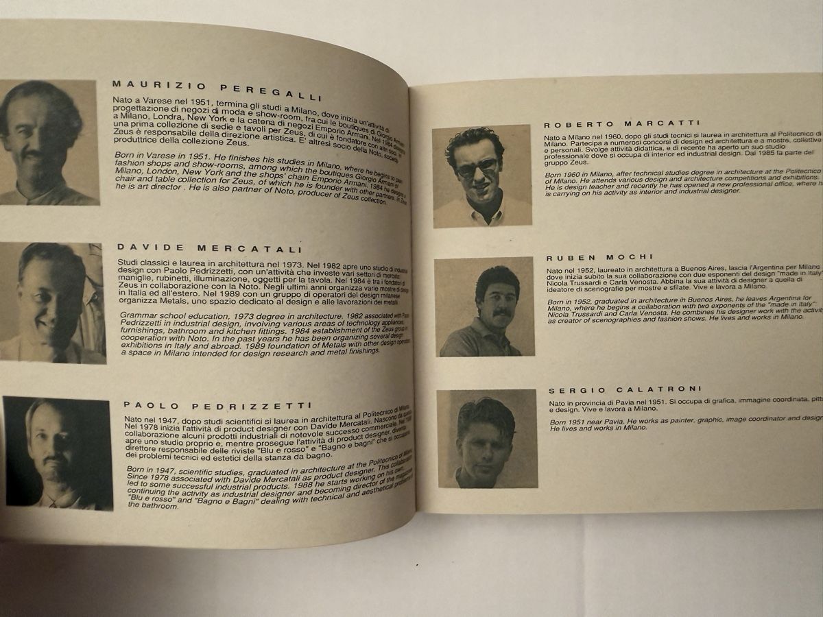 Bücher: Zeus, Katalog, Design Italy, Milano1990 – Gebraucht aus Zürich von Carrington 2