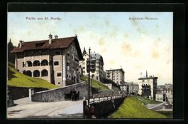 AK St. Moritz, Engadiner-Museum, 1915