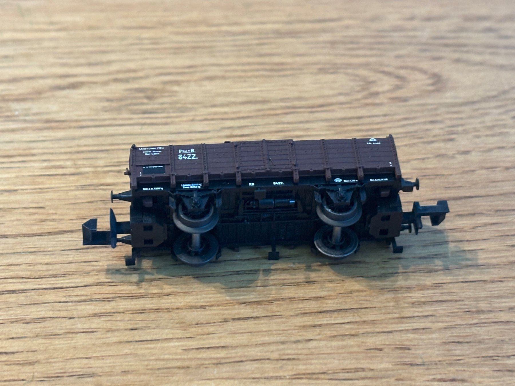 Modelleisenbahnen: *e1362: Güterwagen, flach (Spur N) – Gebraucht aus Birsfelden von Birs_25 4