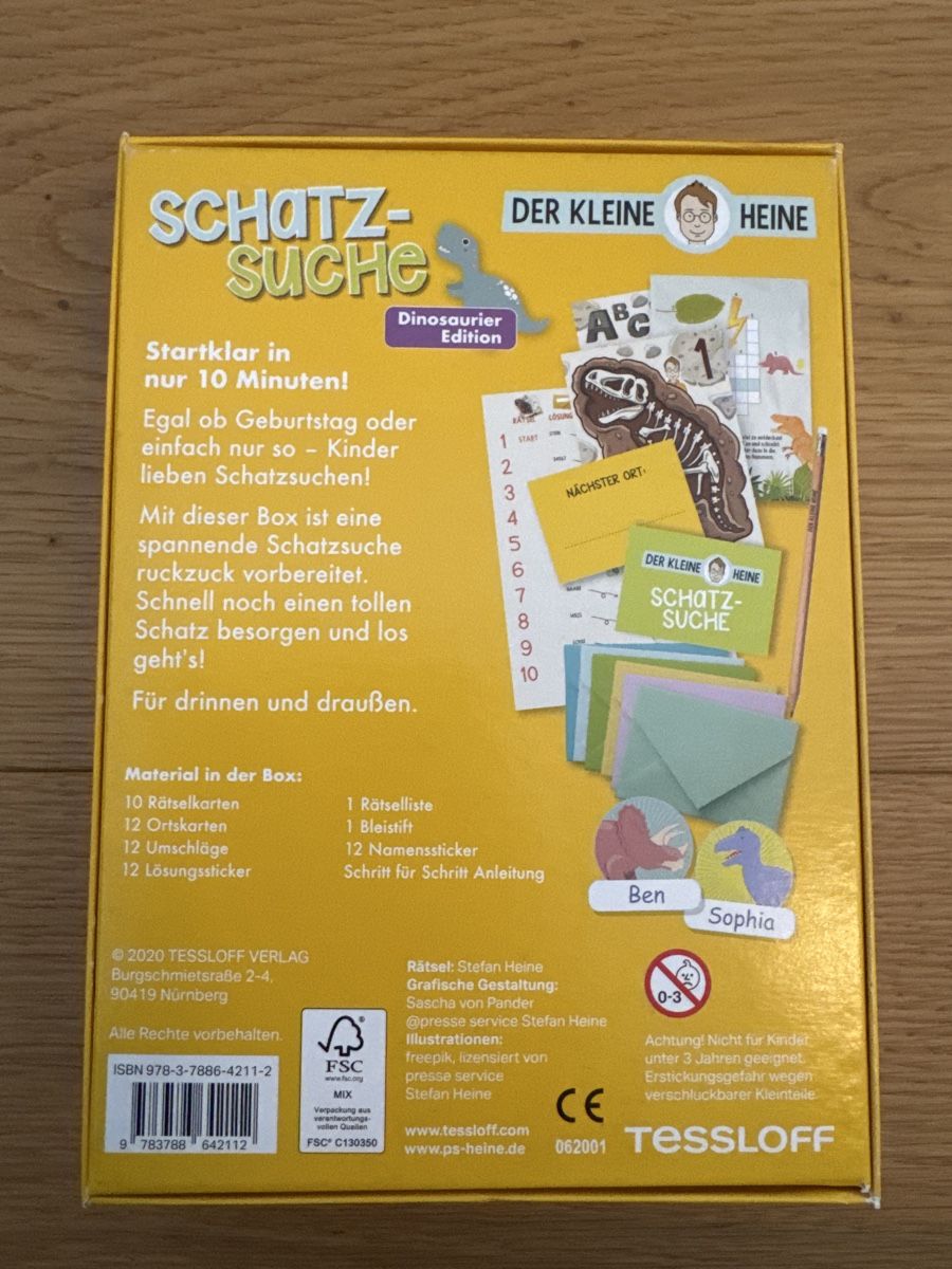 Giochi: Schatzsuche Dinosaurier ab 6 Jahren- neu – Nuovo (secondo la descrizione) da Raron venduto da cathy123 1