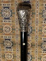 Rarität Mailand Ebenholz Spazierstock 800 Silber RCM 1867