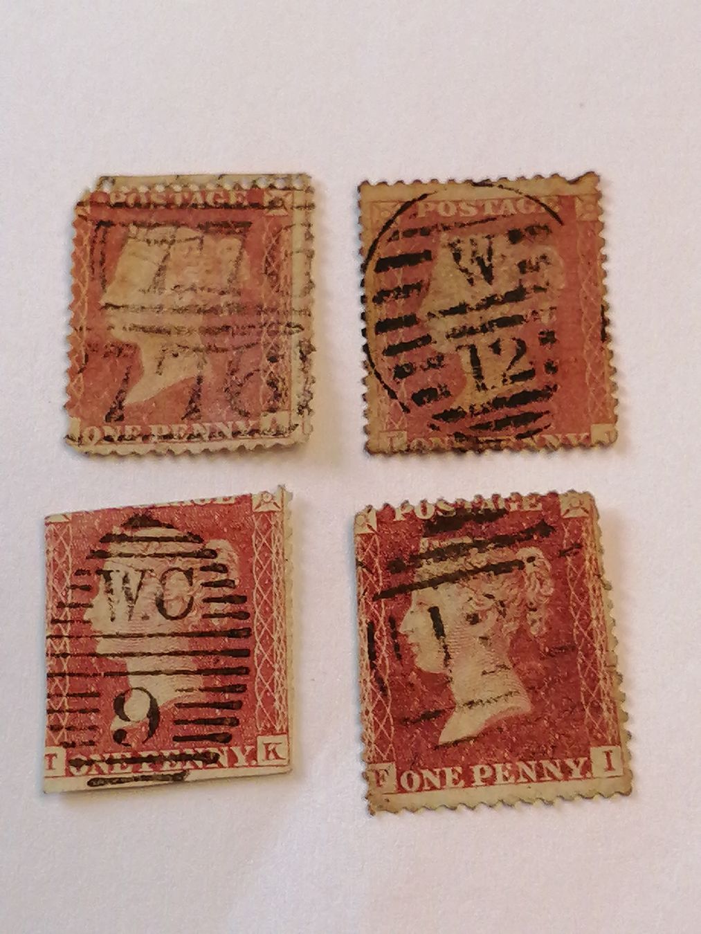 Tutti i francobolli: 4mal One Penny Reds Stars 1856  – Usato da Happerswil venduto da tschergi