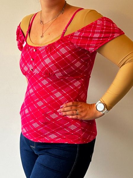 Top: Kariertes Sommertop Gr. S – Usato da Marbach SG venduto da fam_8hbc 1