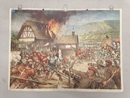 Schulwandbild 45 Die Schlacht bei St. Jakob an der Birs
