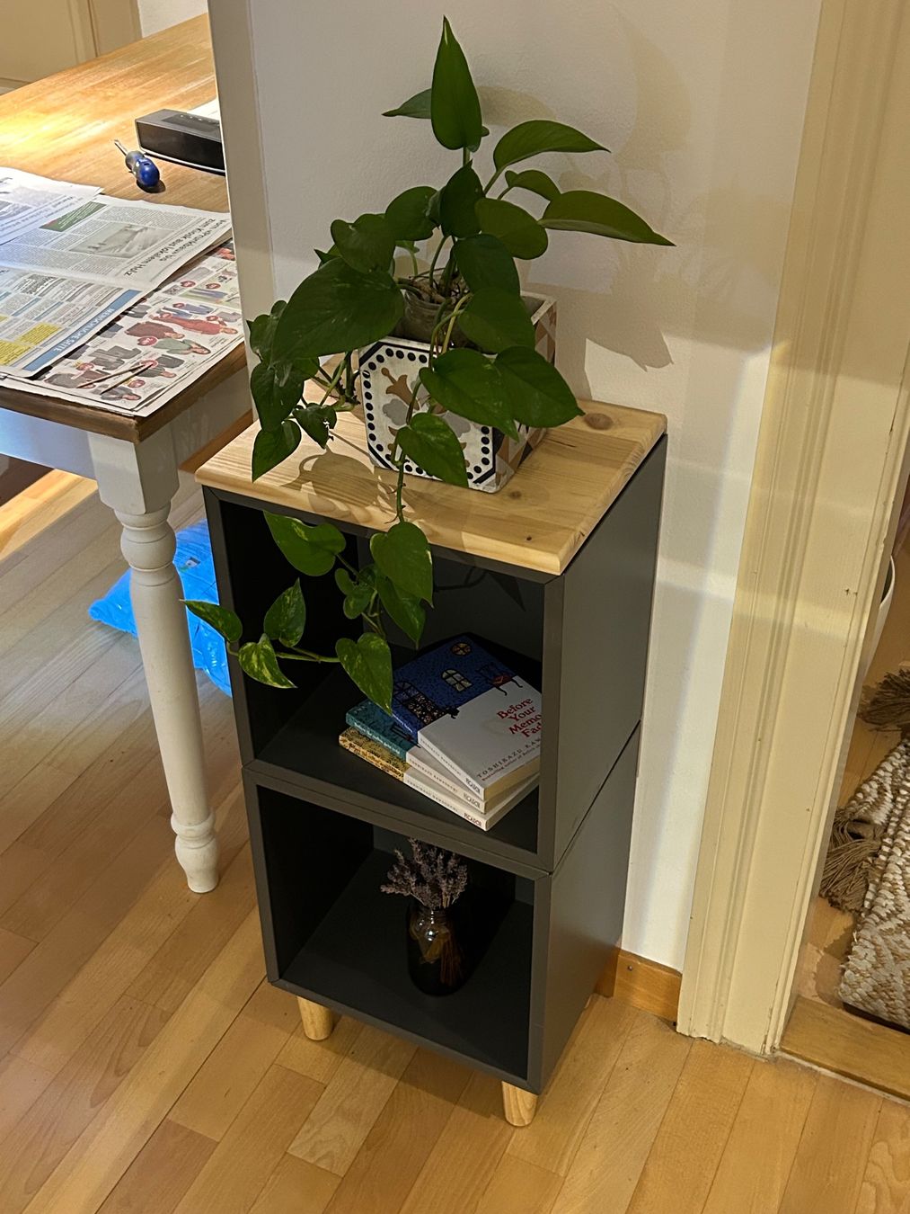 Ikea Kommoden: Ikea Eket 1x2 grau, mit Deckplatte aus Echtholz – Gebraucht aus Zürich von emkay13 1