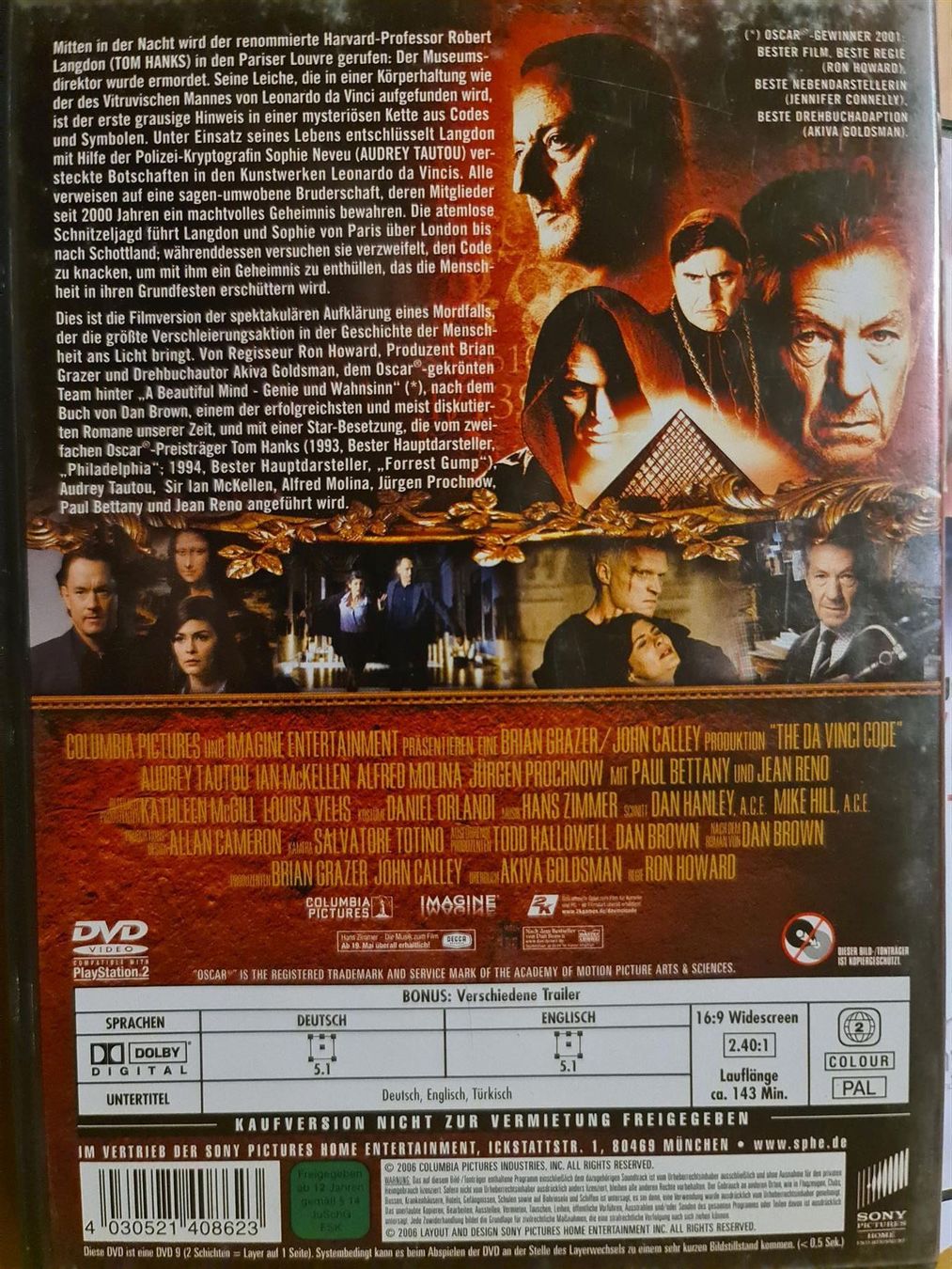 Tutti i DVDs: Der Da Vinci Code - Sakrileg – Usato da Dintikon venduto da Vexi 1