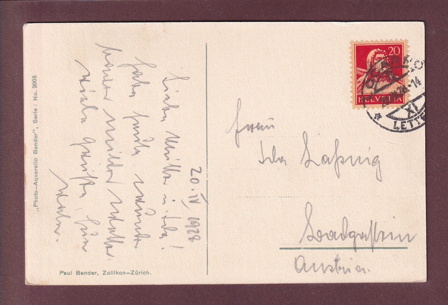 Cartoline postali: RIVAPIANA presso Locarno - 1928 – Usato da Pully venduto da nicecards 1