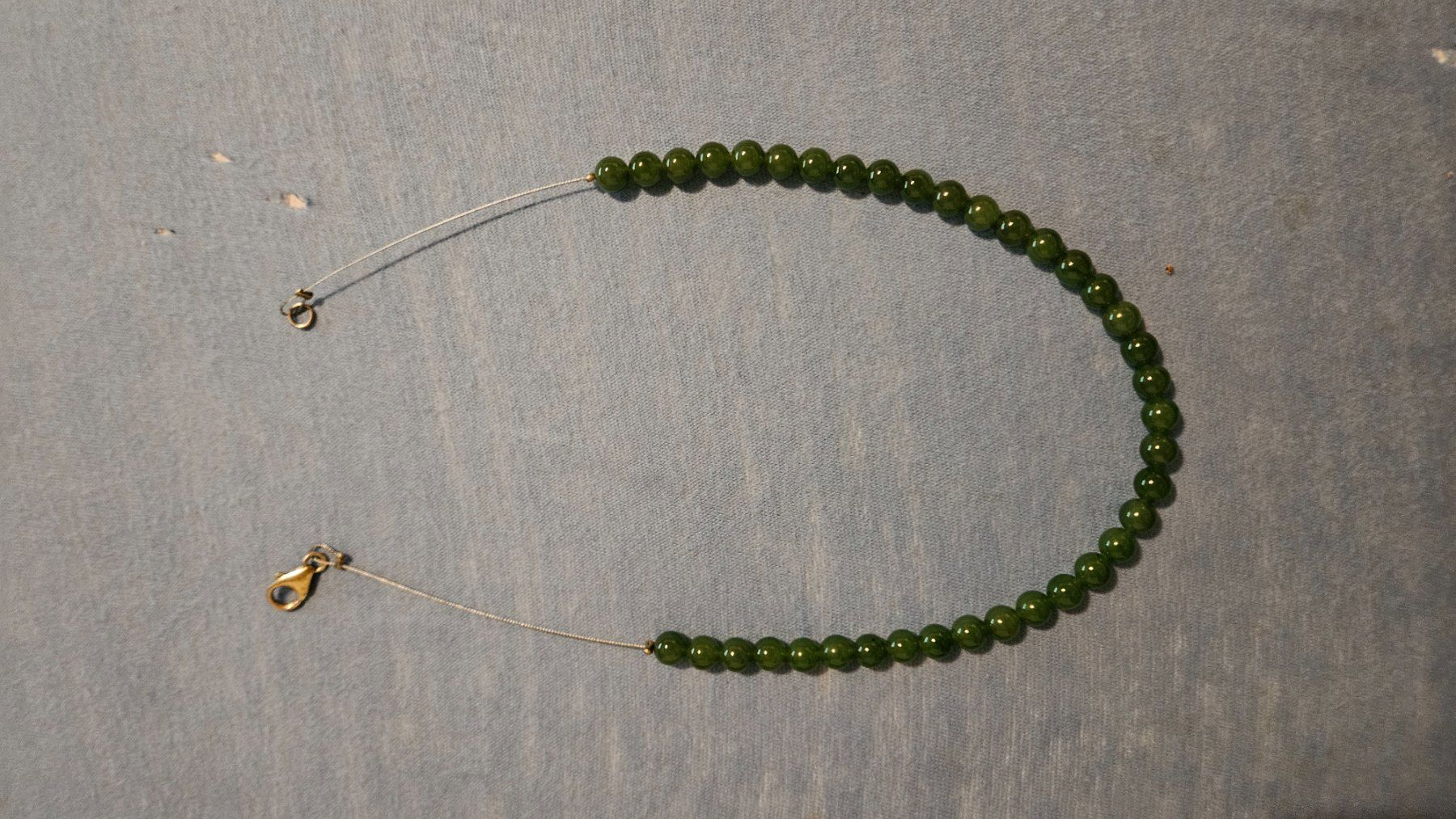 Catenine: Halskette Jade mit Silberstempel 925 – Usato da Feldbrunnen venduto da Kolosseum111