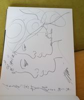 Hans Erni - Handsignierte Zeichnung - Kunstbuch Afrika