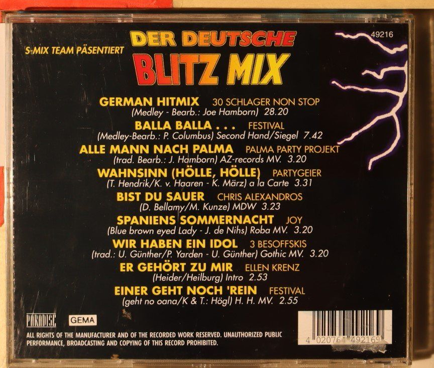 CDs: Der Deutsche Blitz Mix – Gebraucht aus Luzern von CONTENTI 2