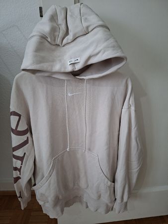 Sweat à capuche Nike beige, taille M large