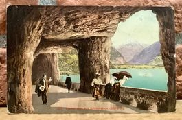 1908 - AXENSTRASSE mit Bristenstock - Vierwaldstättersee