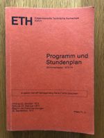 ETHZ Programm und Stundenplan  Wintersemester 1973/74