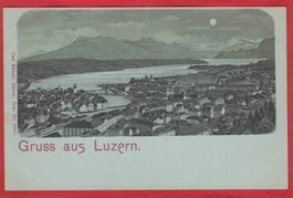 LUZERN, MONDSCHEIN-LITHO, KÜNZLI LITHO