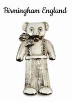 Vintage Bear Brooch in Sterling Silver  Birmingham England
