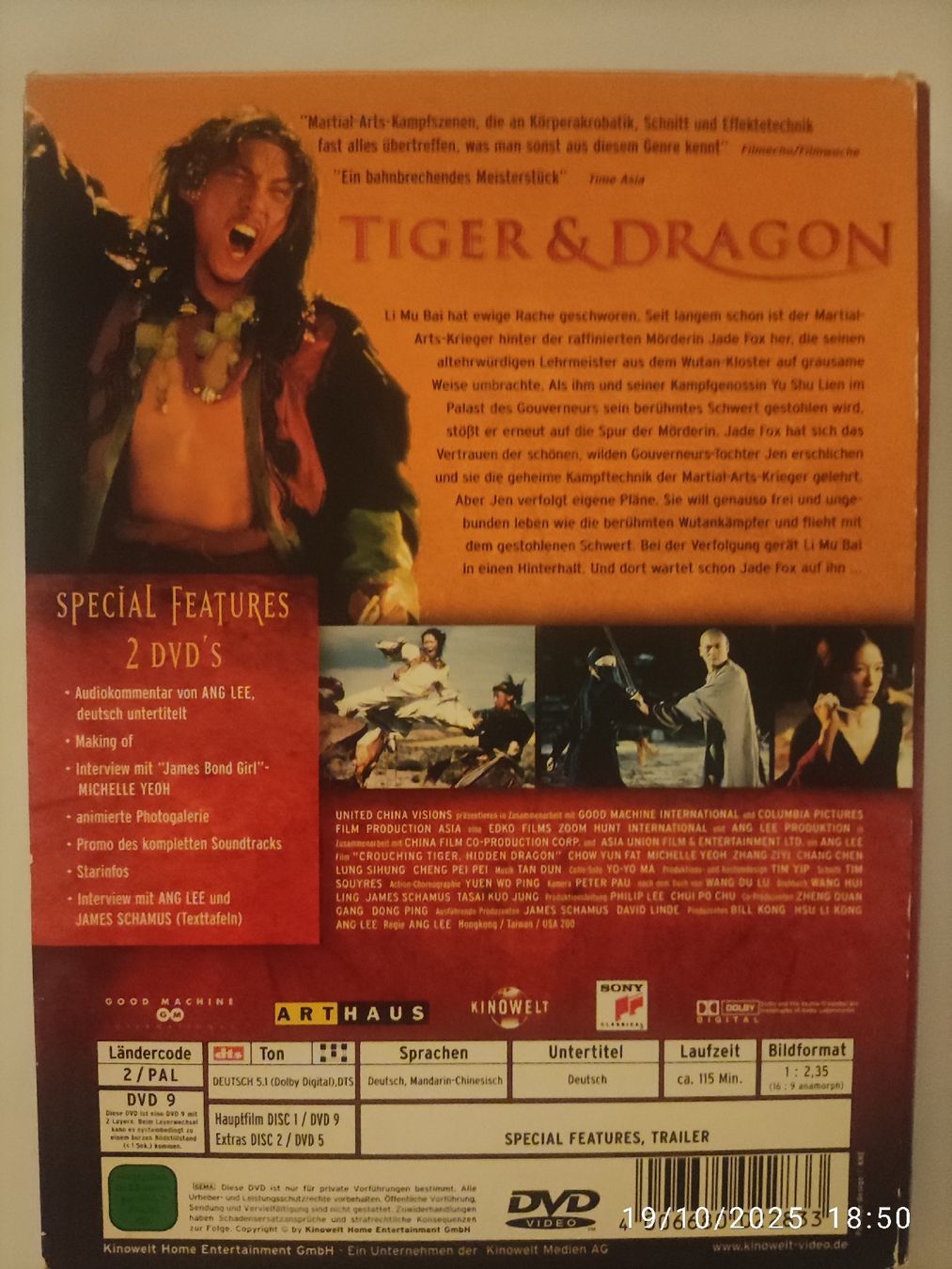 Alle DVDs: Tiger & Dragon – Gebraucht aus Basel von Alacant 1