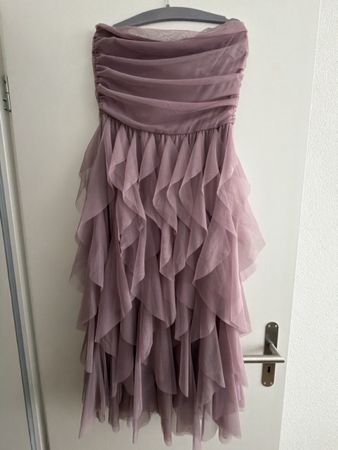 Abendkleid Trägerlos Fliederfarben Grösse 40/42 guter Zustan