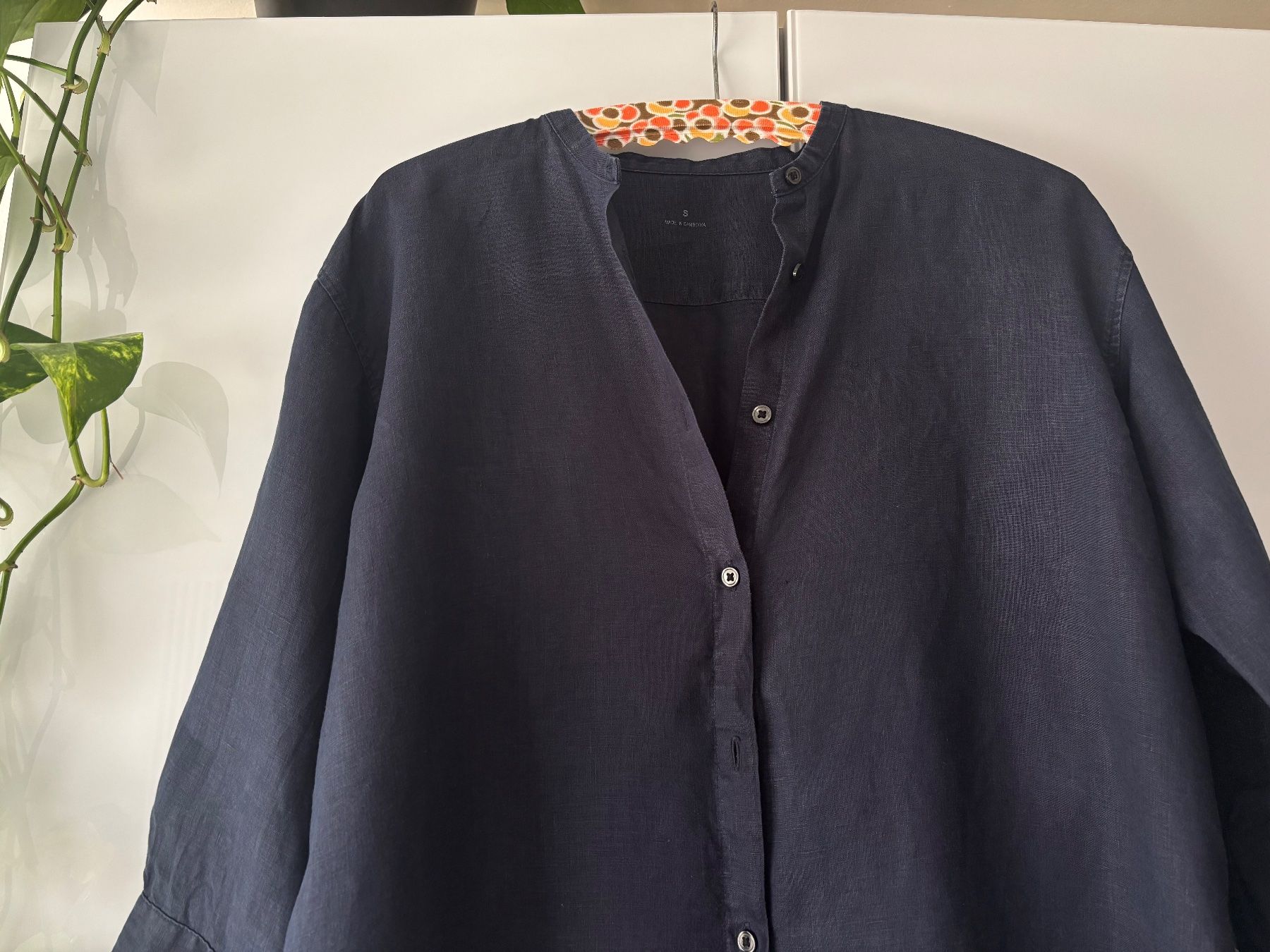Camicette: Dunkelblaue Bluse aus 100% Hanf Gr. S – Usato da Zürich venduto da missmodernage 3