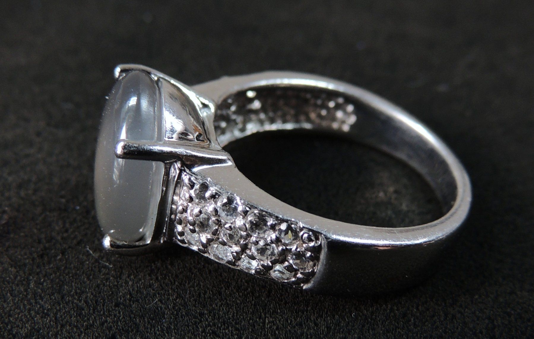 Anelli: Silber 925 Fingerring mit Mondstein und Topas Gr. 54 – Usato da Waldenburg venduto da schaller707 2