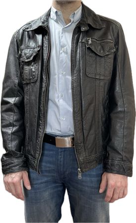 Stylische Lederjacke Engbers Grösse 50 - Wie Neu!