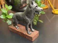 Deko Schäferhund Figur aus Zinn - 1Stück pro Verkauf