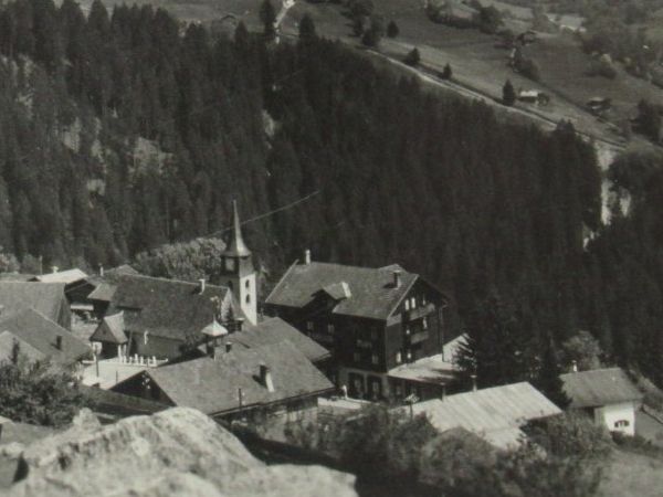 Cartoline postali: Pany , Kirche ,  Talblick 1939 – Usato da Grenchen venduto da Bluemchen1900