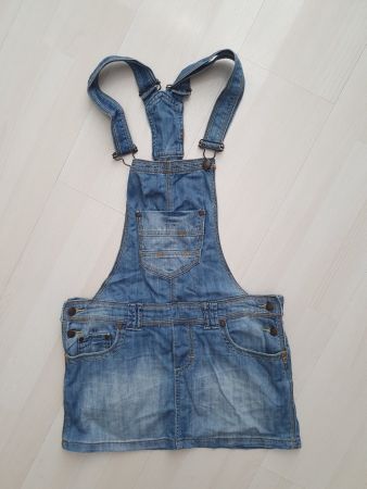 Jeans Latzrock Gr S