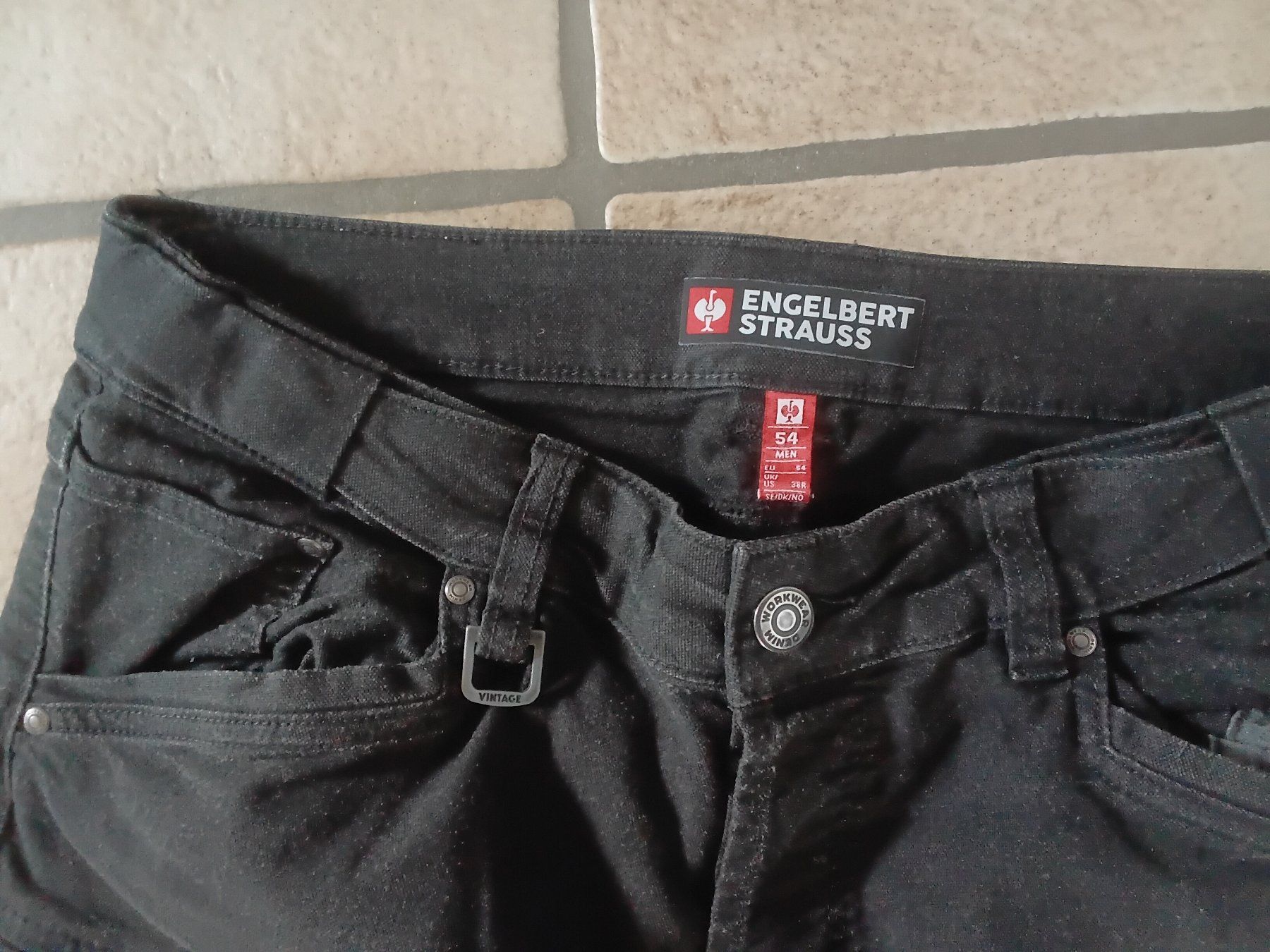 Engelbert Strauss Jeans: Engelbert Strauss  Cargojeans vintage schwarz Gr. 54 – Gebraucht aus Riniken von Kandergrund86 3