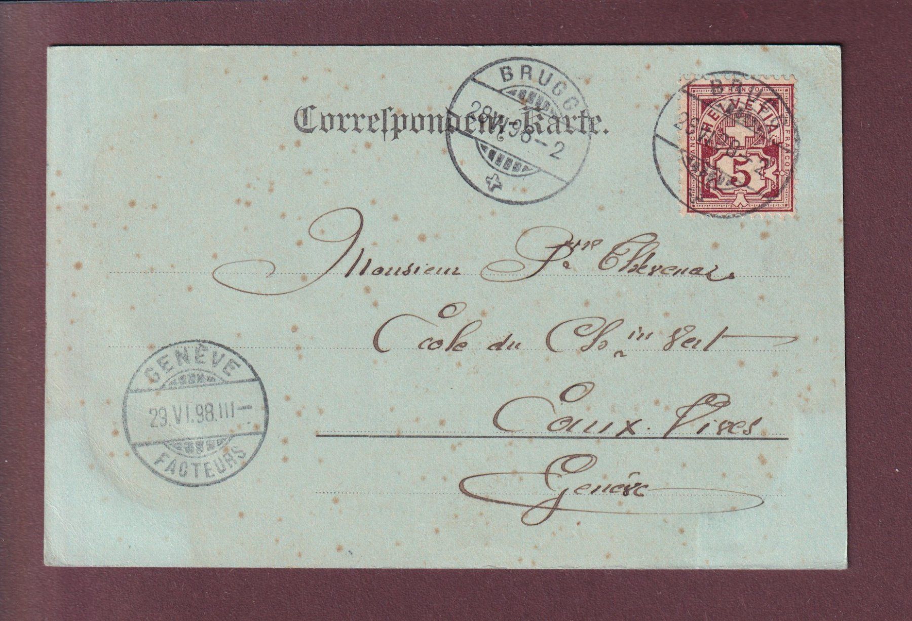 Cartoline postali: SCHLOSS HABSBURG - Mondschein - 1898 – Usato da Pully venduto da nicecards 1