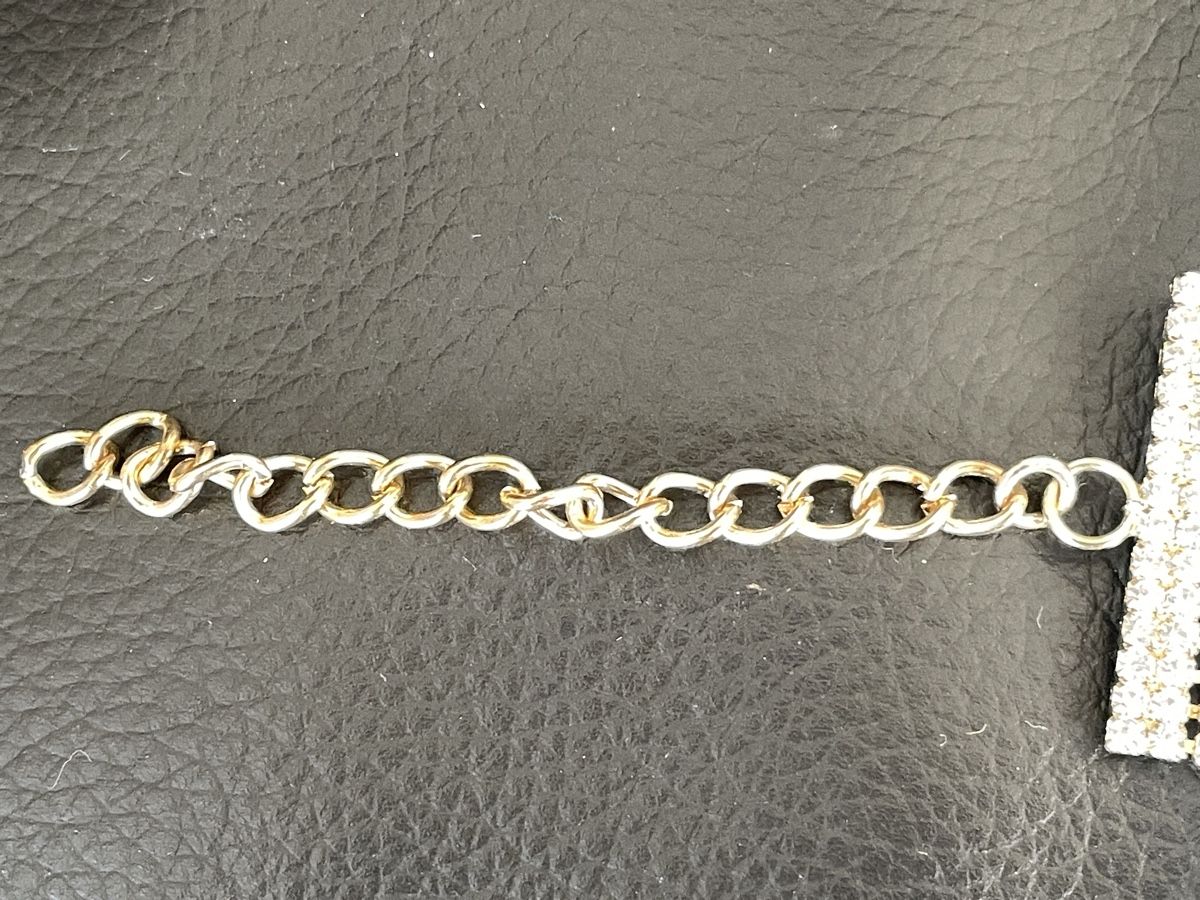Bracciali & Braccialetti: Bracciale in maglia con strass color oro – Usato da Breganzona venduto da BlueBlue 5
