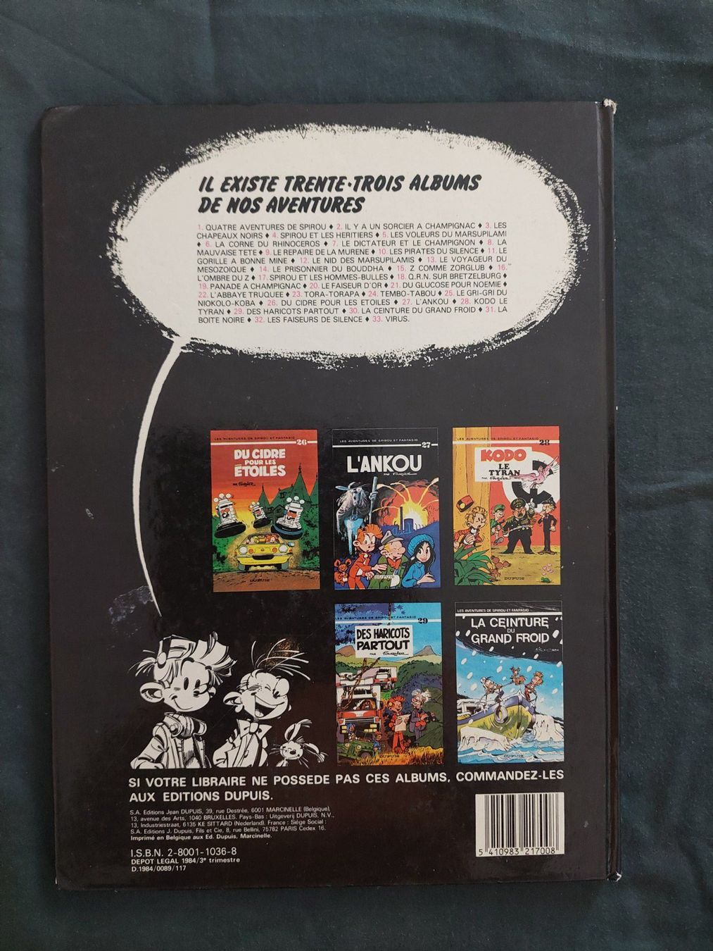Fumetti: Spirou et Fantasio T.33 Virus EO 1984 BE – Usato da Genève venduto da Blu_BD 1