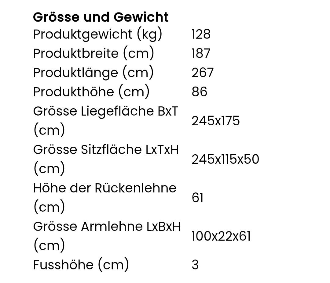 Divani: Ecksofa FELICIA Stoff hellgrau von Conforama – Nuovo (secondo la descrizione) da Laupen ZH venduto da Dirk.S.3 5