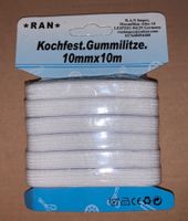 Gummilitze 10mm x 10 m weiss OVP Gummiband Schlüpfer Gummi