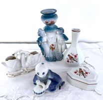 5 porcelaines - Zsolnay+ Hollohaza etc