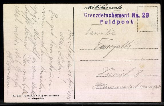 Ansichtskarten: AK St. Margrethen, Ortsansicht mit Kirche – Gebraucht aus Berlin von bartko-reher 1