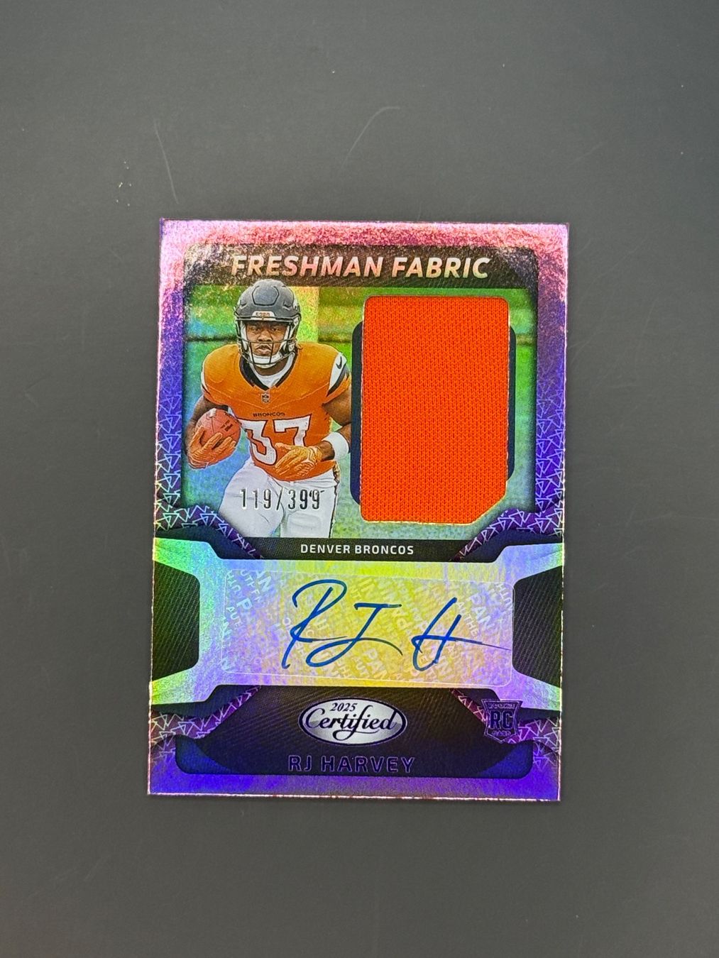 Panini Carte collezionabili: RJ Harvey 2025 Certified Purple Patch Auto RC /399 – Usato da Malters venduto da cap.design_