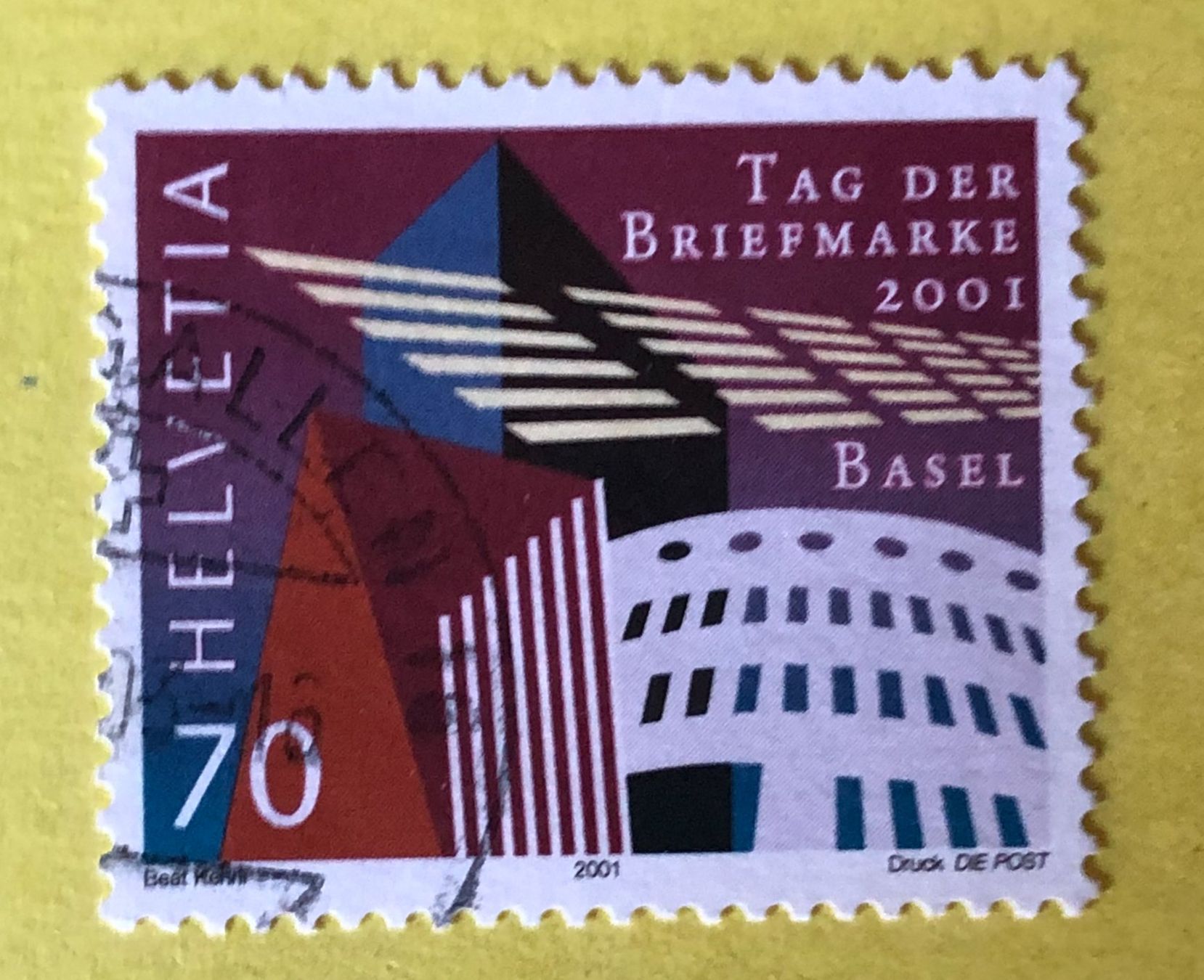 Tutti i francobolli: Nr.1038 GESTEMPELT Moderne Architektur in Basel 2001  – Usato da Aarau venduto da Billa007