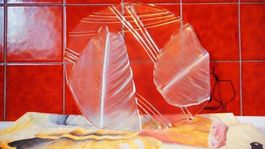 neue Servierplatte Tortenplatte aus Glas  Sizilien/Italien