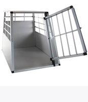 Hundebox Aluminium Grau