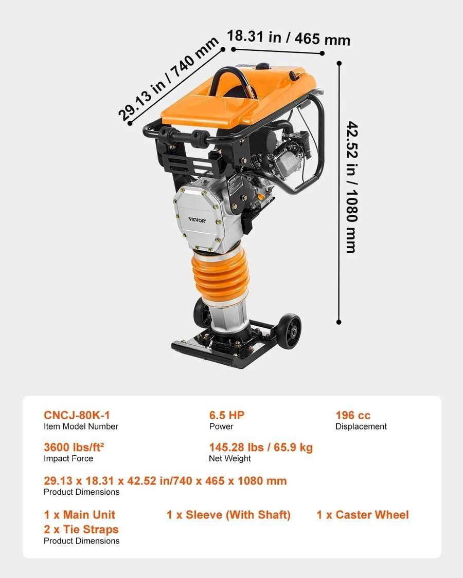 Altro per industria edile: VEVOR Vibrationsstampfer 6.5PS - 3600 lb – Nuovo e nell'imballaggio originale da Bottighofen venduto da zaap 7