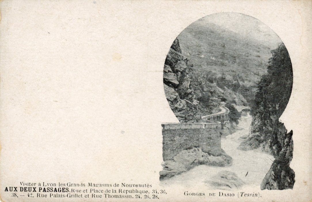 Cartoline postali: Valsolda  ( I -  Prov. Como)  Gorges de Dasio    ca. 1900 – Usato da Brig venduto da Valcards54